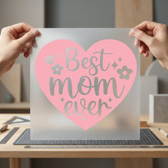 Mom Ever Heart Flower Mom Ready to Press DTF Transfer for Dtf