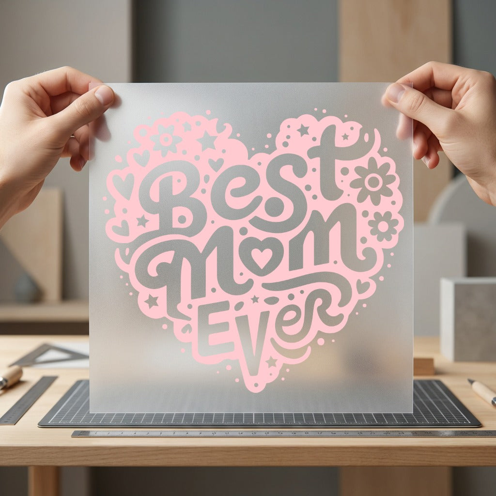 Mom Ever Heart Mother Mom Floral Ready to Press DTF Transfer for Dtf