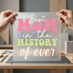 Mom Ever Retro Diy Mom Funny Ready to Press DTF Transfer for Dtf