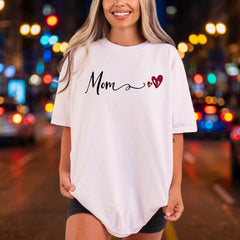 Mom Hearts Footprints Diy Mom Aesthetic Ready to Press DTF Transfer for Dtf