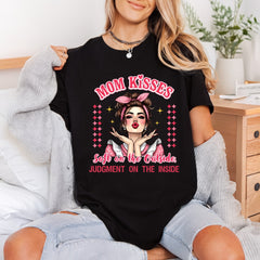 Mom Kisses Soft Judgment Mom Funny Ready to Press DTF Transfer for Dtf