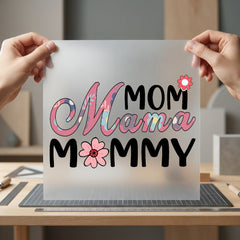 Mom Mama Mommy Floral Mom Boho Ready to Press DTF Transfer for Dtf