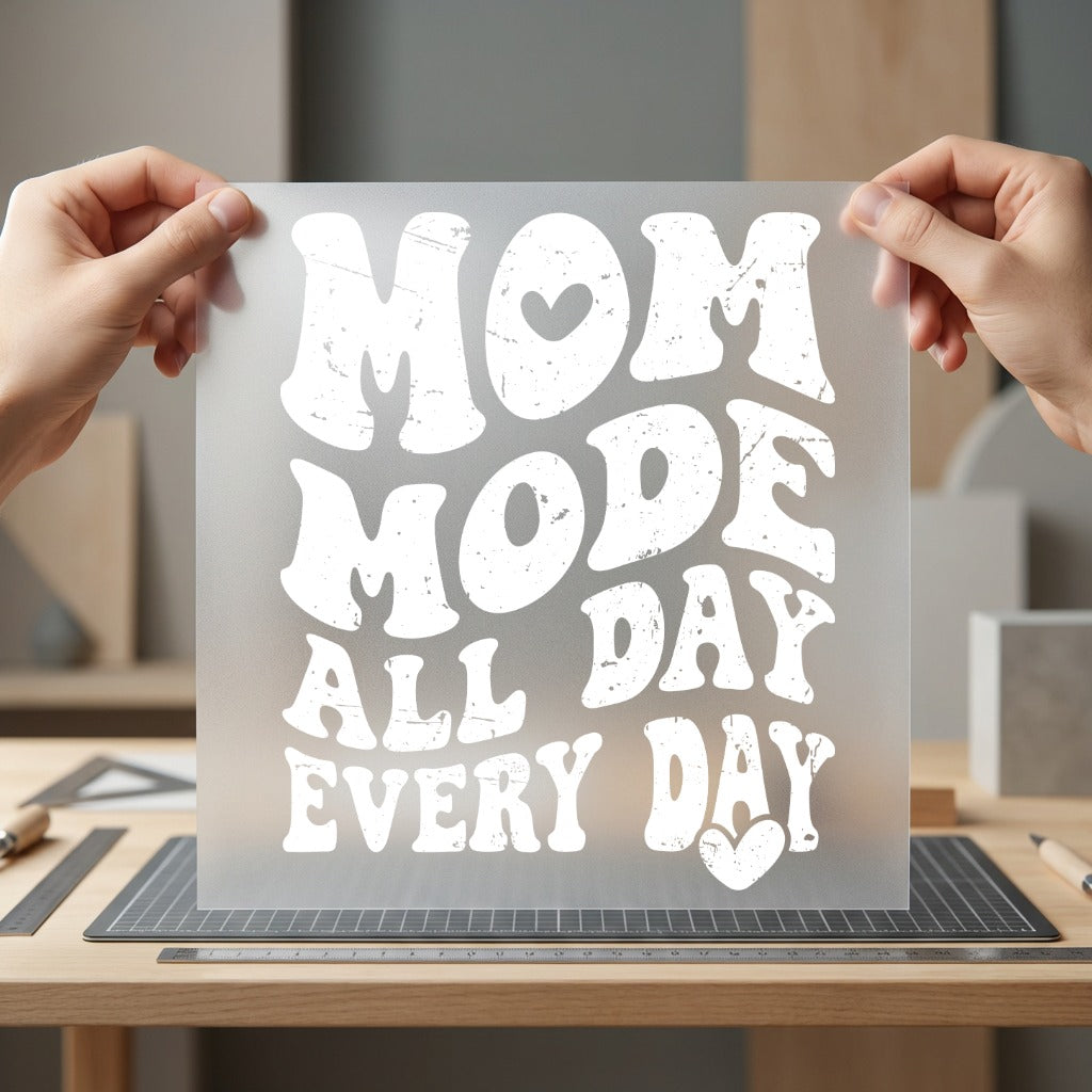 Mom Mode All Day Mom Funny Ready to Press DTF Transfer for Dtf