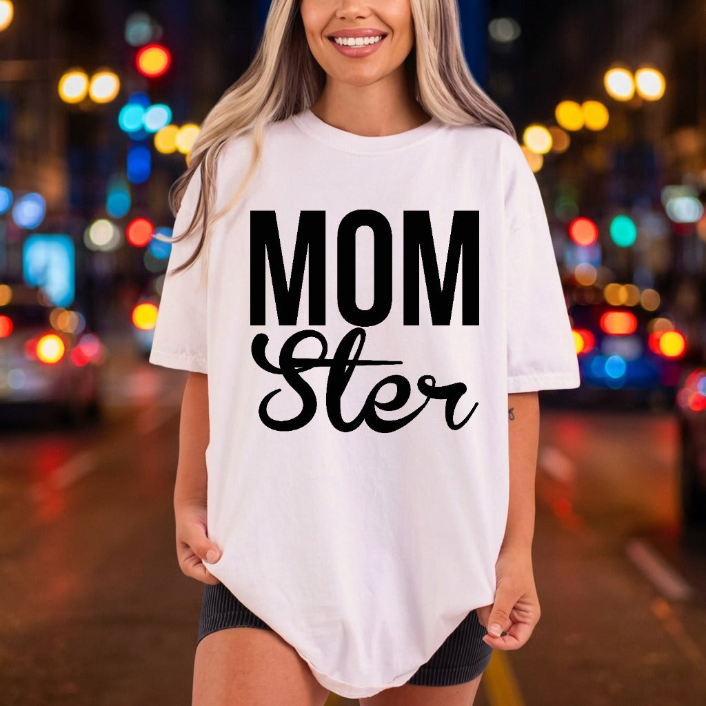 Mom Ster Bold Script Mom Funny Ready to Press DTF Transfer for Dtf