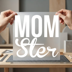 Mom Ster Bold Script Mom Funny Ready to Press DTF Transfer for Dtf