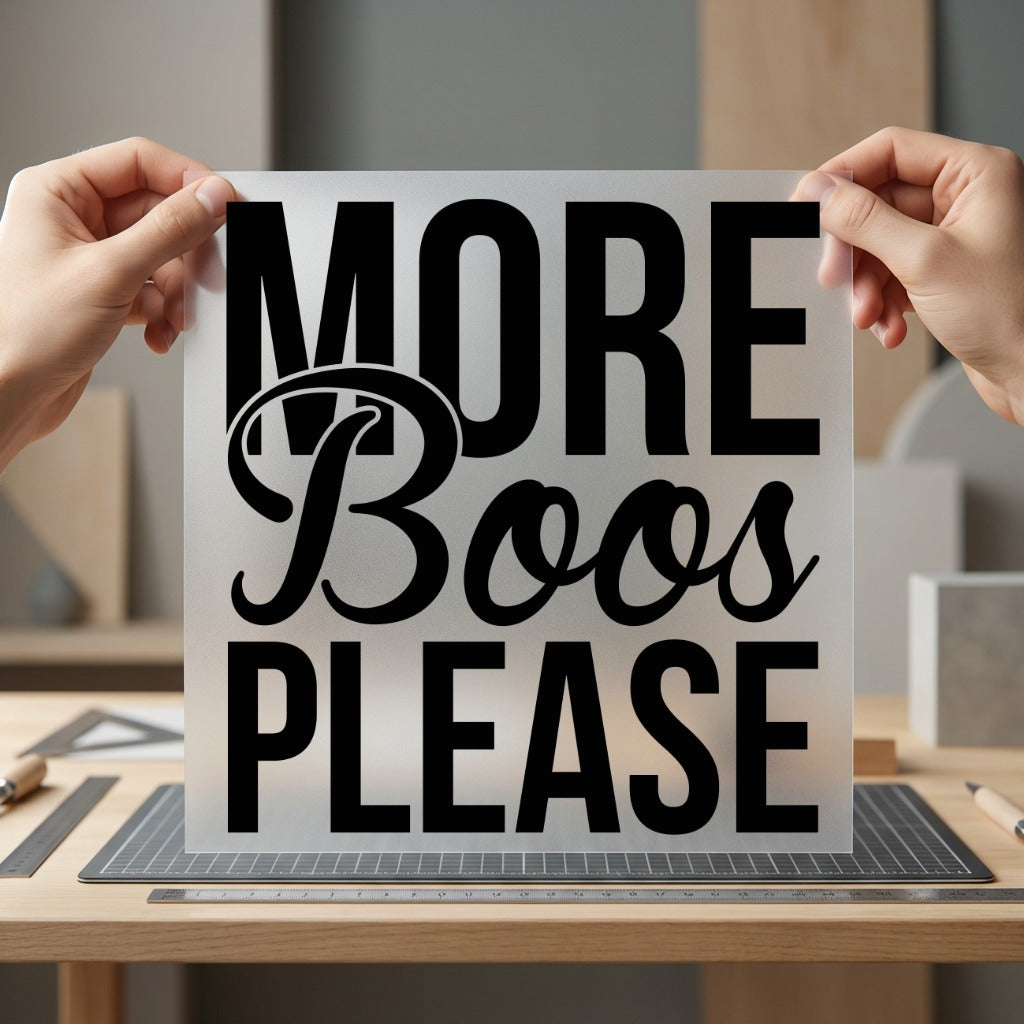More Boos Please Halloween Halloween Funny Ready to Press DTF Transfer for Dtf