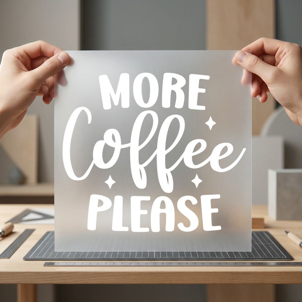 More Coffee Please Cozy Funny Sarcastic Ready to Press DTF Transfer for Dtf