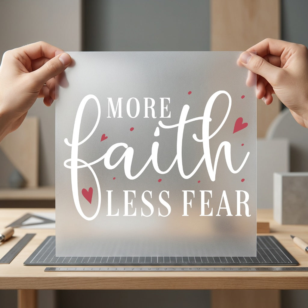 More Faith Less Fear Christian Faith Ready to Press DTF Transfer for Dtf