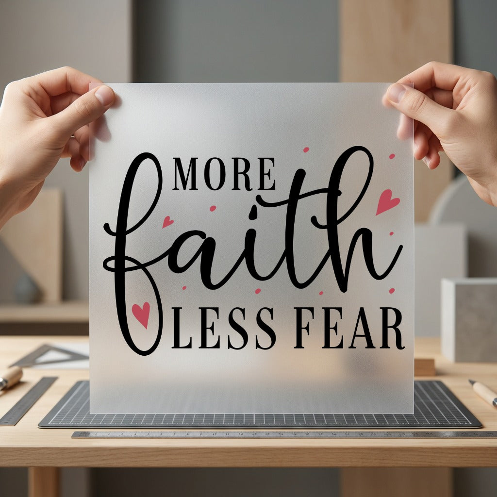 More Faith Less Fear Christian Faith Ready to Press DTF Transfer for Dtf
