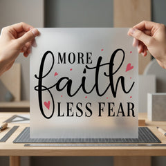 More Faith Less Fear Christian Faith Ready to Press DTF Transfer for Dtf