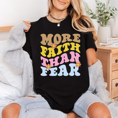 More Faith Than Fear Faith Retro Ready to Press DTF Transfer for Dtf