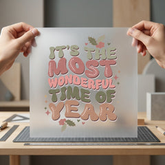 Most Wonderful Time Retro Christmas Vintage Ready to Press DTF Transfer for Dtf