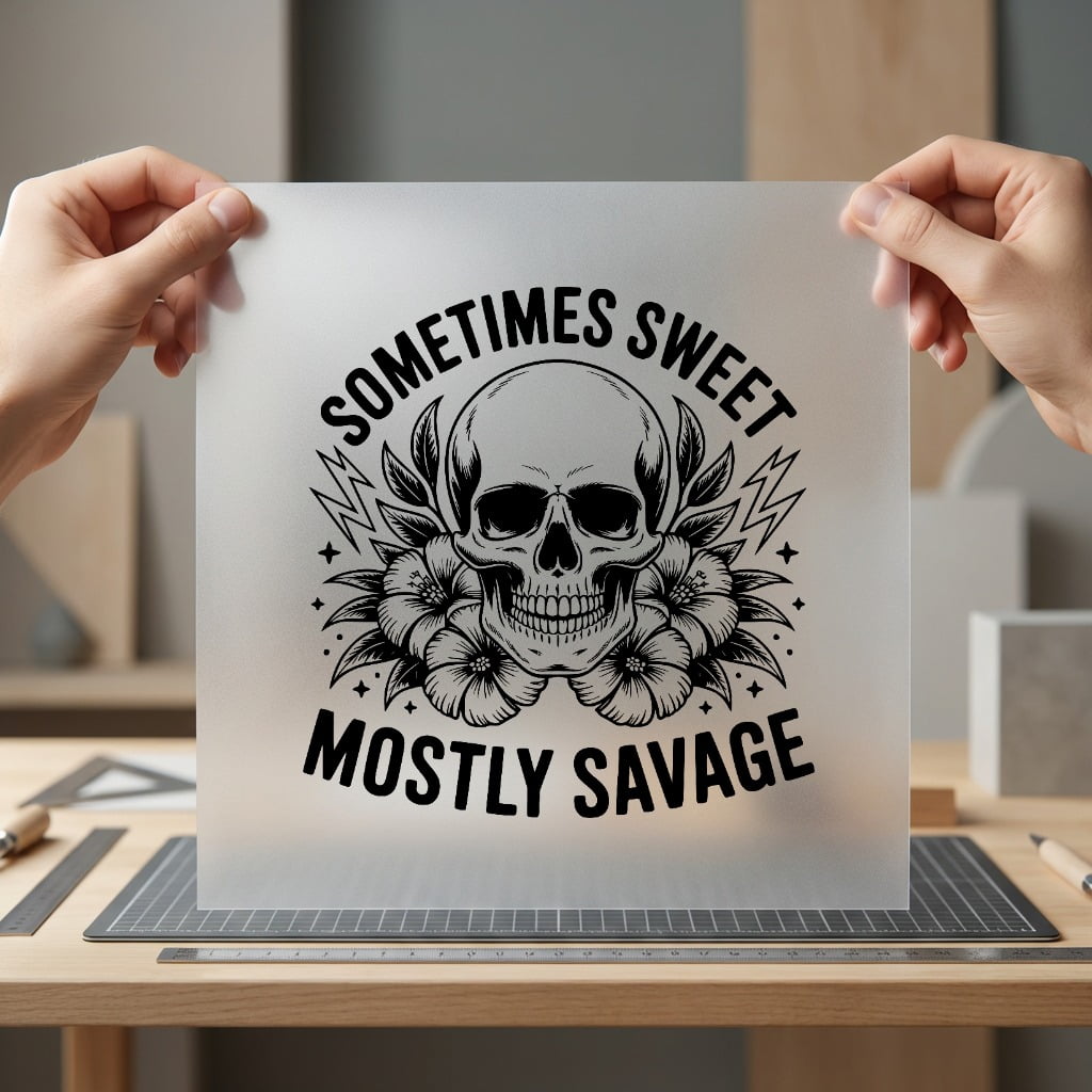 Mostly Savage Skull Bold Halloween Vintage Ready to Press DTF Transfer for Dtf