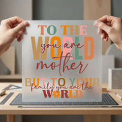 Mother Day World Quote Mom Retro Ready to Press DTF Transfer for Dtf