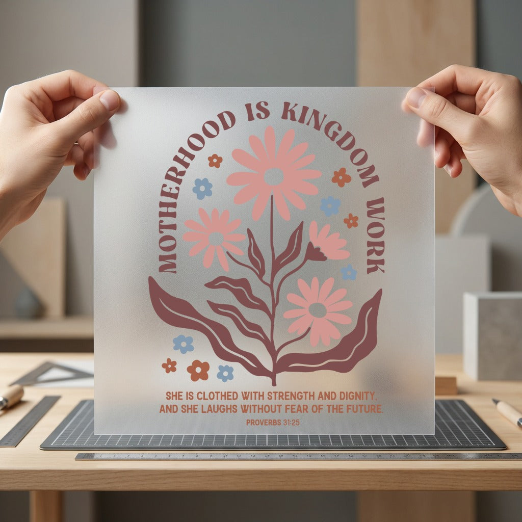 Motherhood Kingdom Work Retro Christian Faith Ready to Press DTF Transfer for Dtf