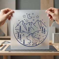 Mountain Campfire Night Retro Vintage Retro Ready to Press DTF Transfer for Dtf