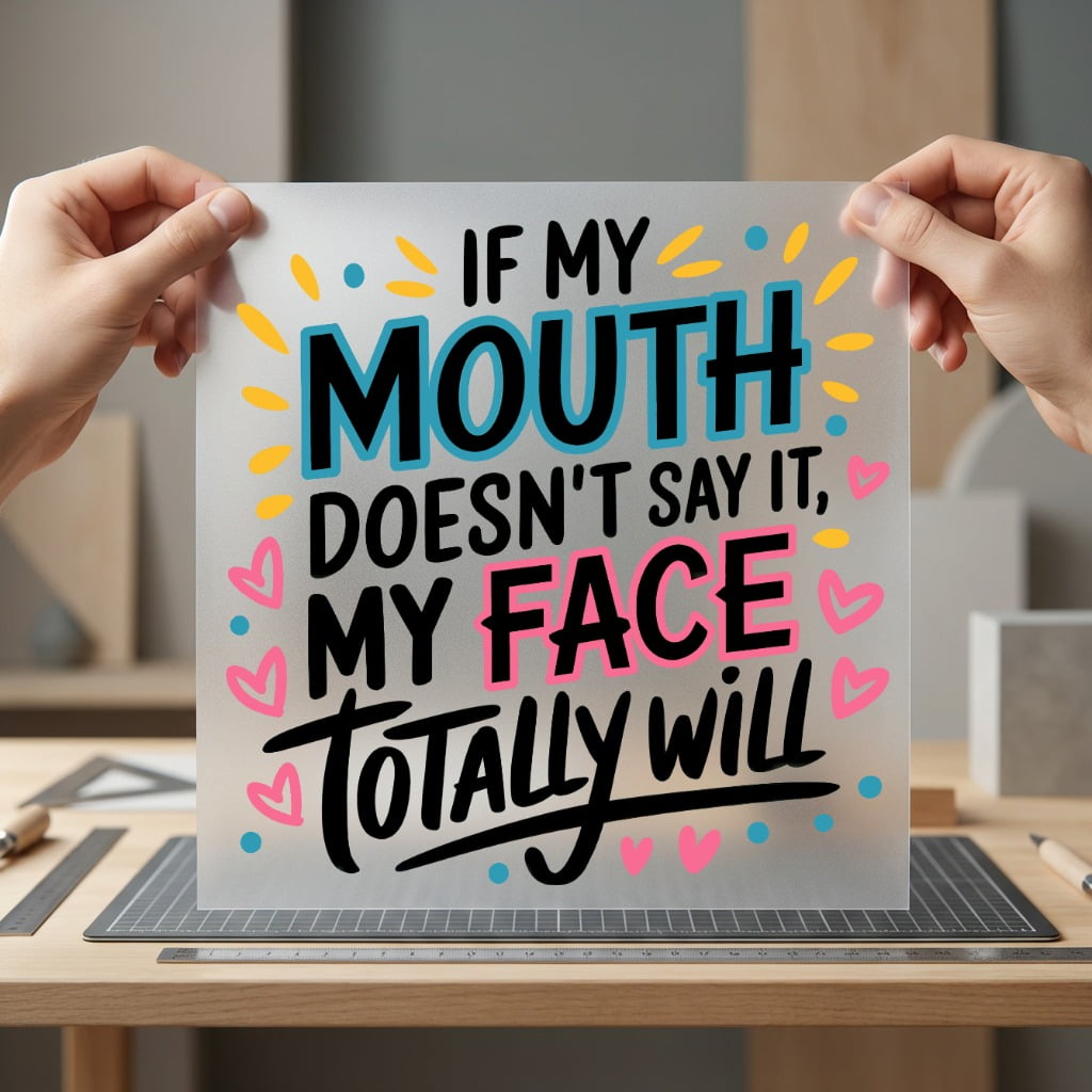 Mouth Doesn Say Sassy Funny Sarcastic Ready to Press DTF Transfer for Dtf