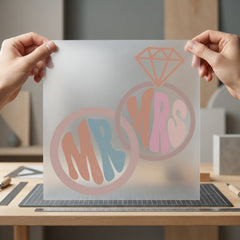 Mrs Rings Retro Wedding Vintage Retro Ready to Press DTF Transfer for Dtf