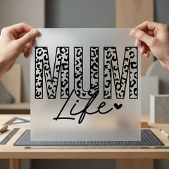 Mum Life Leopard Trendy Mom Leopard Ready to Press DTF Transfer for Dtf