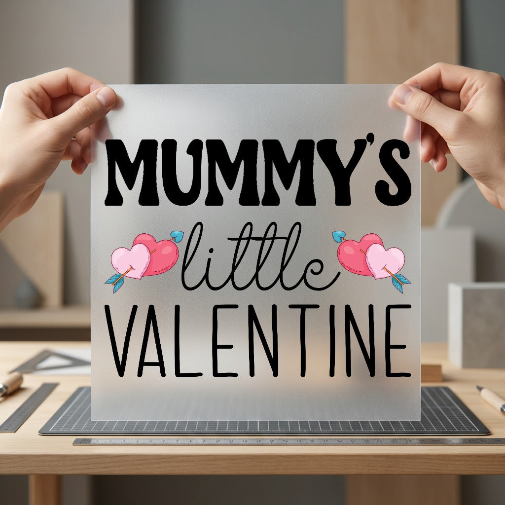 Mummy Little Valentine Hearts Valentine Mom Ready to Press DTF Transfer for Dtf