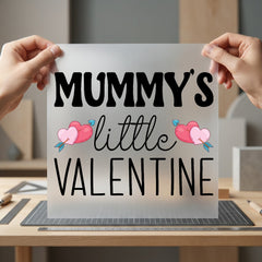 Mummy Little Valentine Hearts Valentine Mom Ready to Press DTF Transfer for Dtf