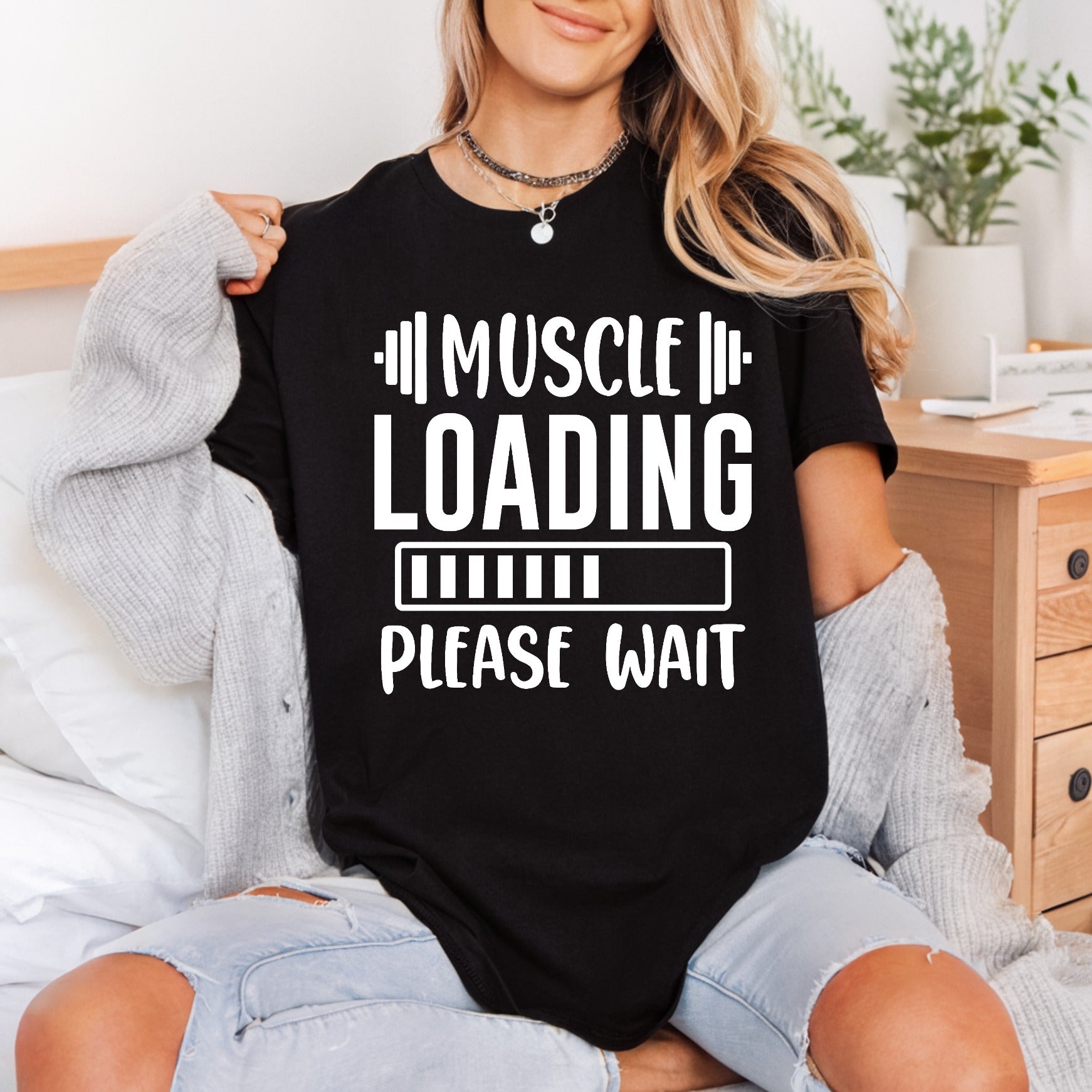 Muscle Loading Bar Gym Funny Aesthetic Ready to Press DTF Transfer for Dtf