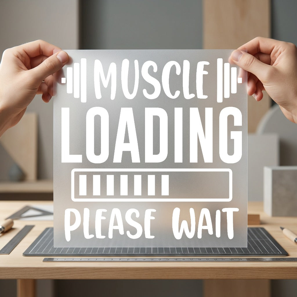 Muscle Loading Bar Gym Funny Aesthetic Ready to Press DTF Transfer for Dtf
