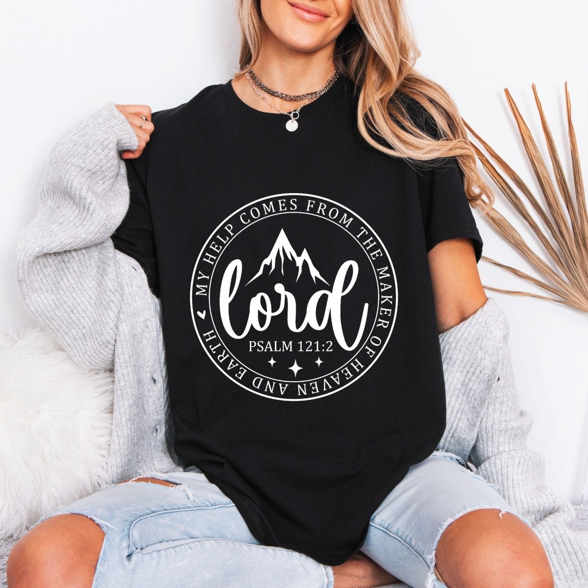 My Help Comes From The Lord | Scripture Mountain Tee - Luckets.com