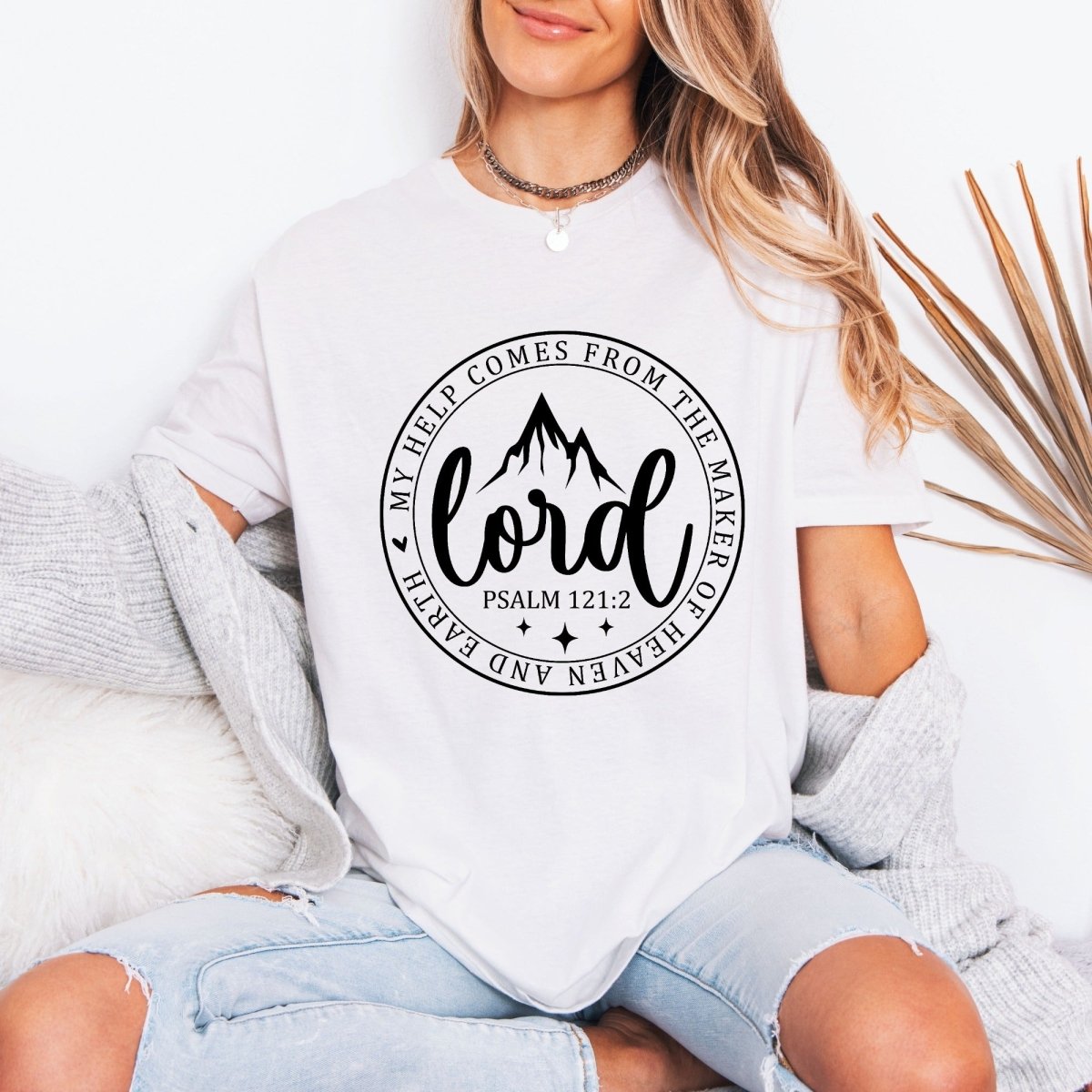 My Help Comes From The Lord | Scripture Mountain Tee - Luckets.com