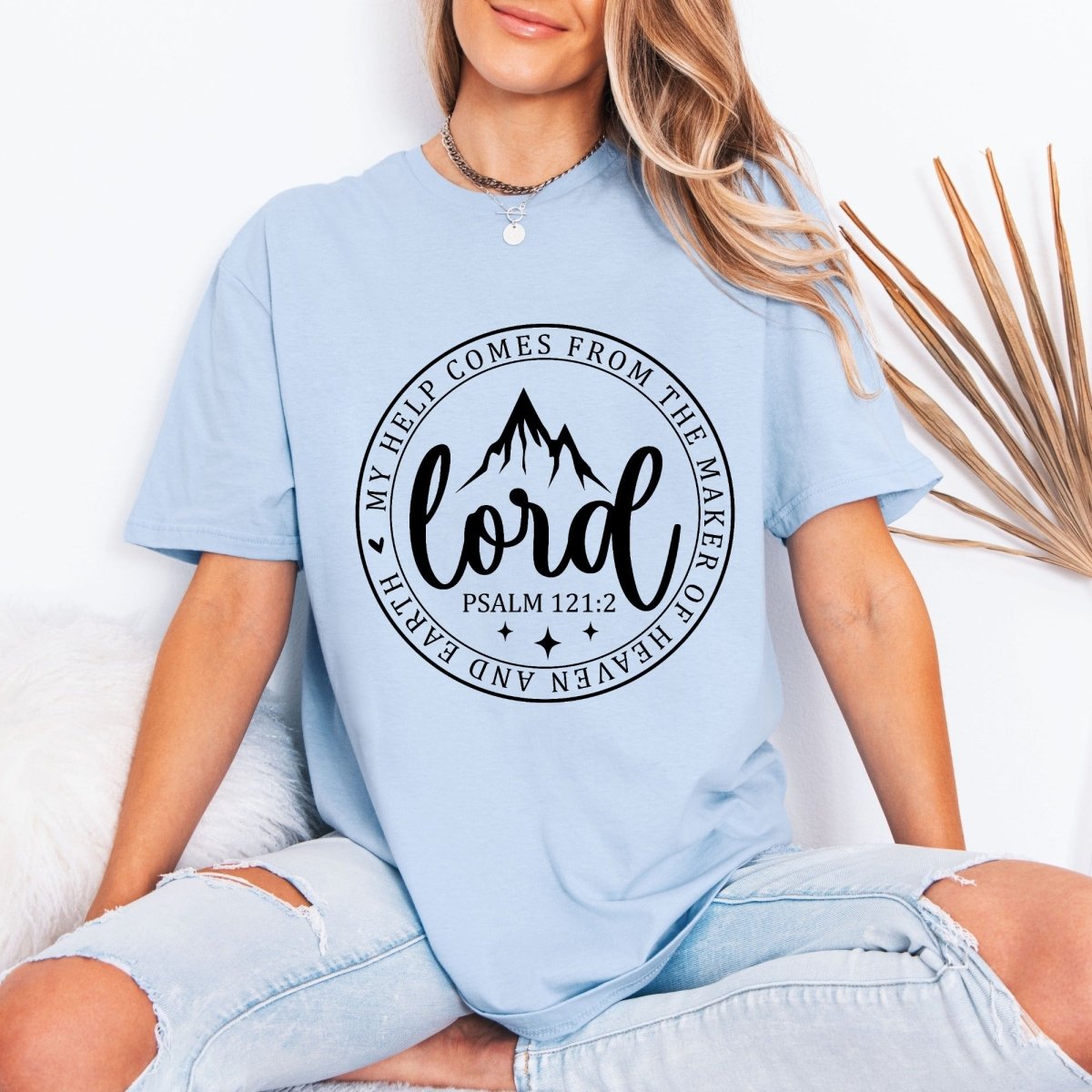 My Help Comes From The Lord | Scripture Mountain Tee - Luckets.com