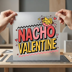 Nacho Valentine Humorous Love Valentine Funny Ready to Press DTF Transfer for Dtf
