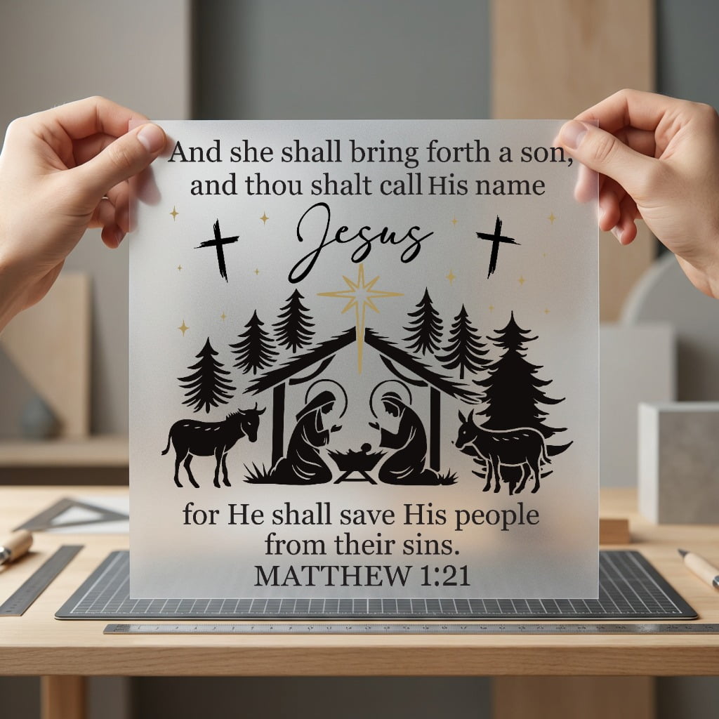 Nativity Scene Matthew Christian Christian Faith Ready to Press DTF Transfer for Dtf