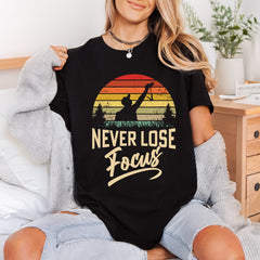 Never Lose Focus Fishing Vintage Retro Ready to Press DTF Transfer for Dtf