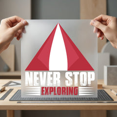 Never Stop Exploring Outdoor Vintage Retro Ready to Press DTF Transfer for Dtf