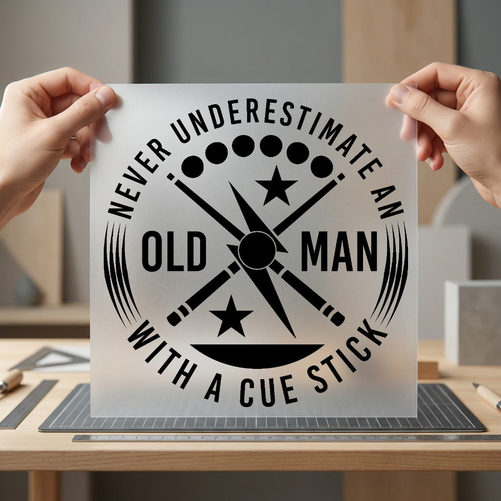 Never Underestimate Old Man Dad Grandpa Ready to Press DTF Transfer for Dtf