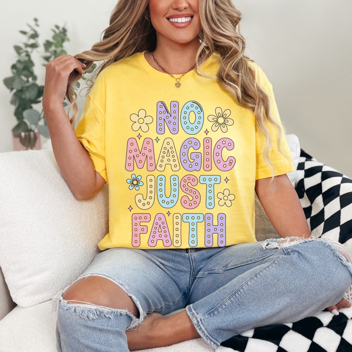 No Magic Just Faith | Affirmation Faith Tee - Luckets.com
