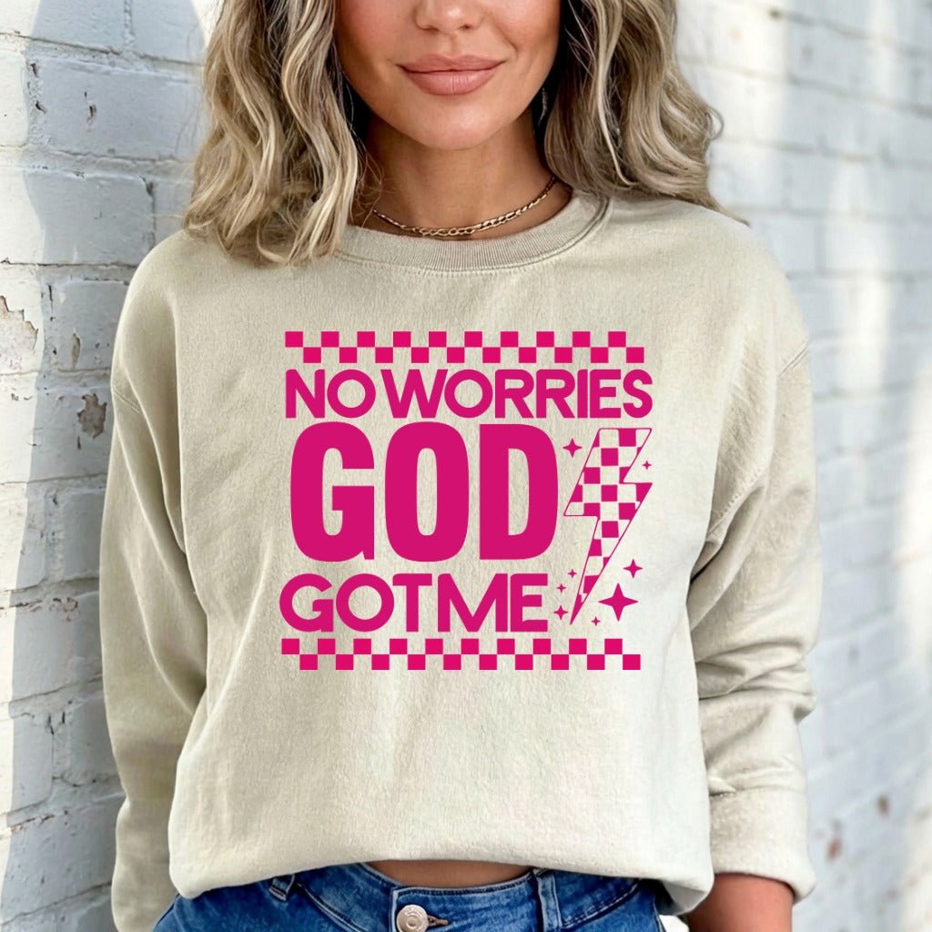 No Worries God Got Me | Divine Assurance Sweatshirt - Luckets.com
