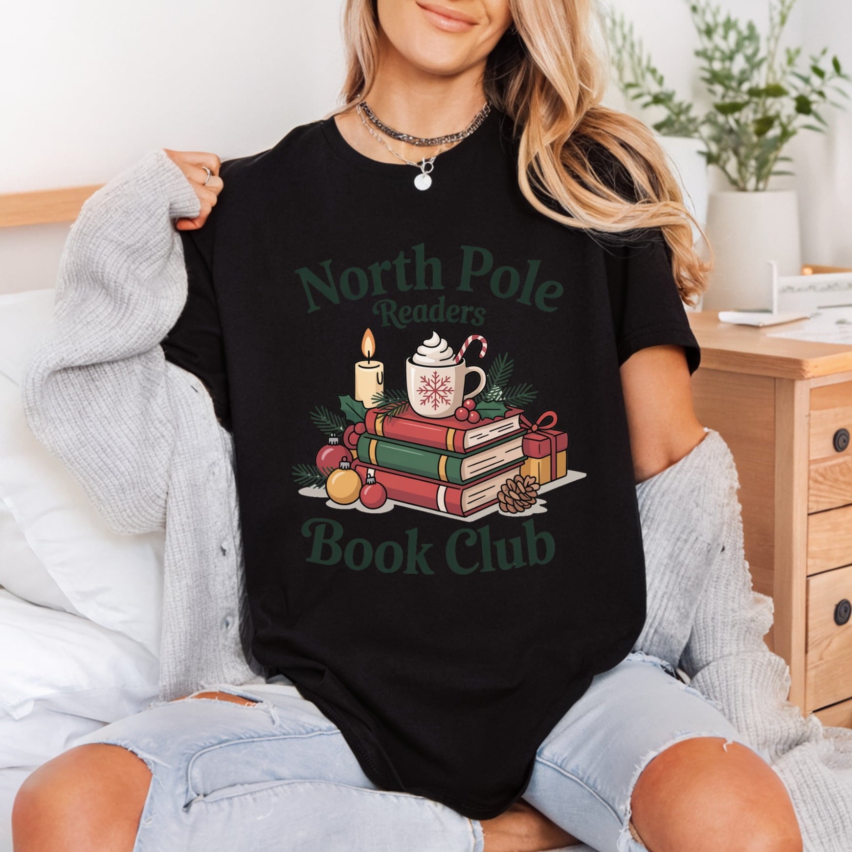 North Pole Readers Book Christmas Winter Ready to Press DTF Transfer for Dtf