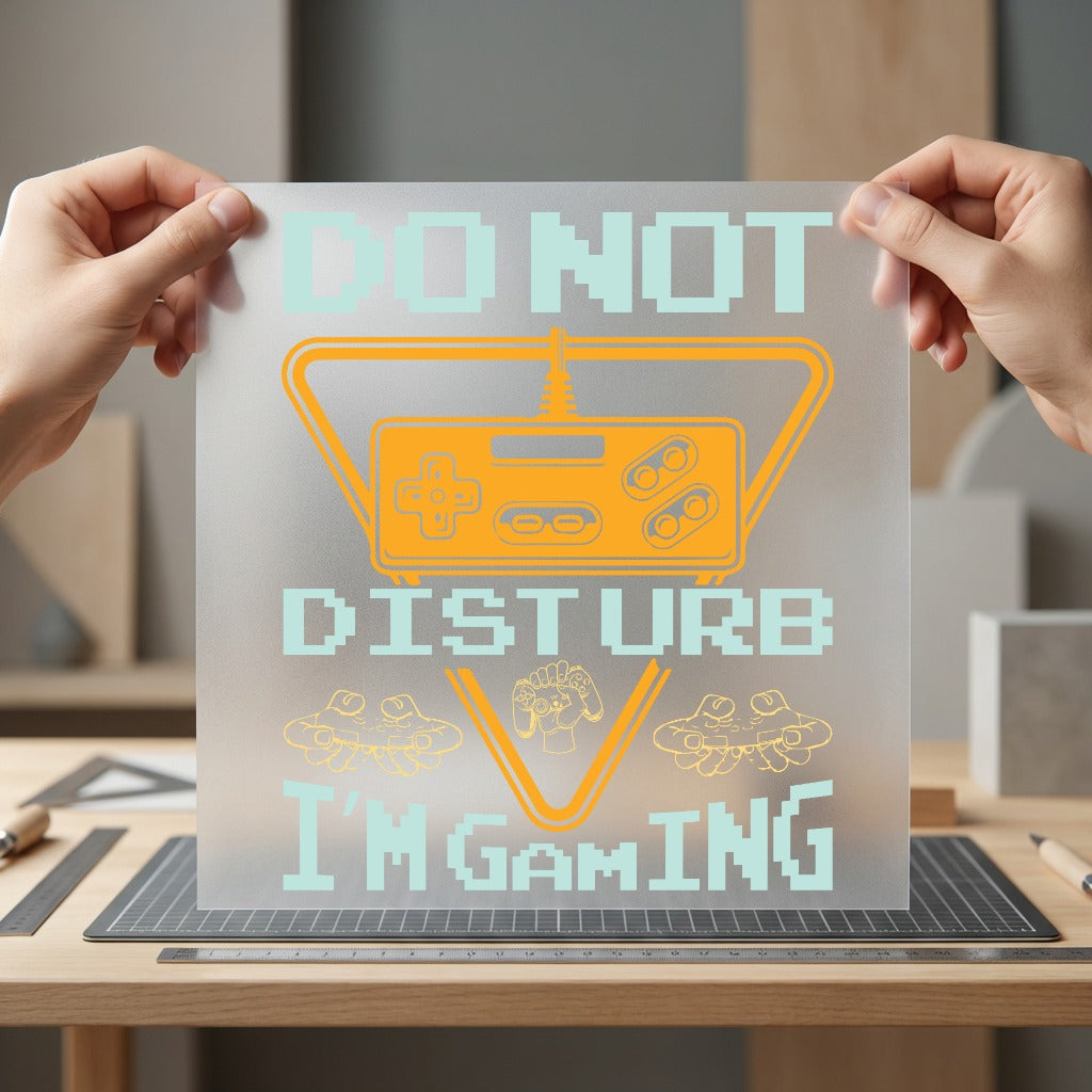 Not Disturb Gaming Retro Funny Sarcastic Ready to Press DTF Transfer for Dtf