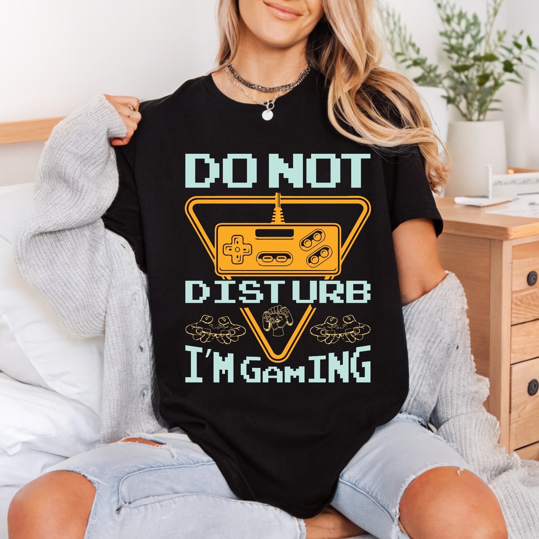 Not Disturb Gaming Retro Funny Sarcastic Ready to Press DTF Transfer for Dtf