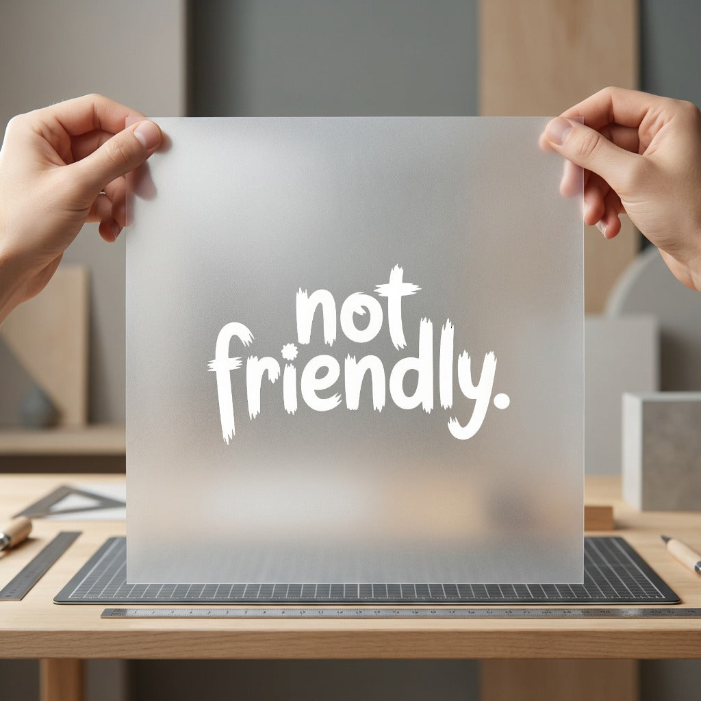 Not Friendly Brush Stroke Funny Sarcastic Ready to Press DTF Transfer for Dtf