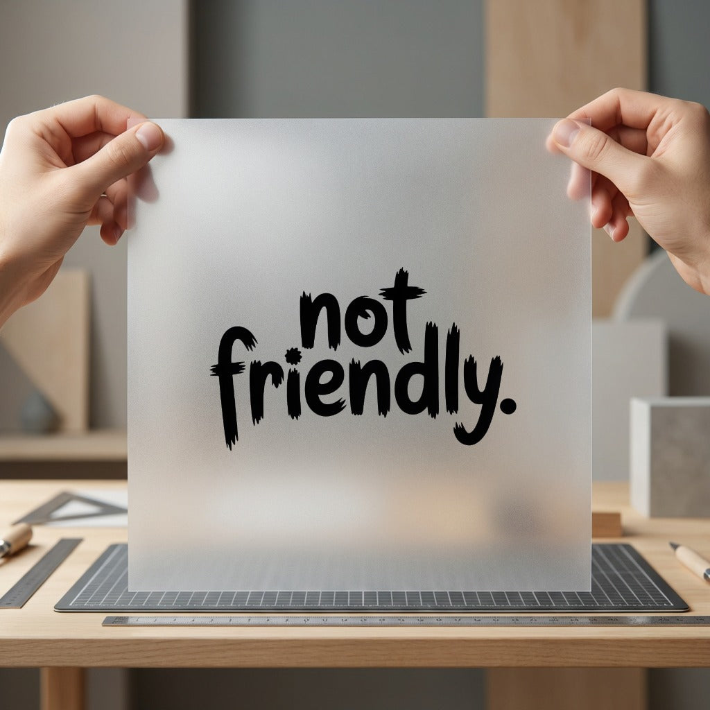 Not Friendly Brush Stroke Funny Sarcastic Ready to Press DTF Transfer for Dtf