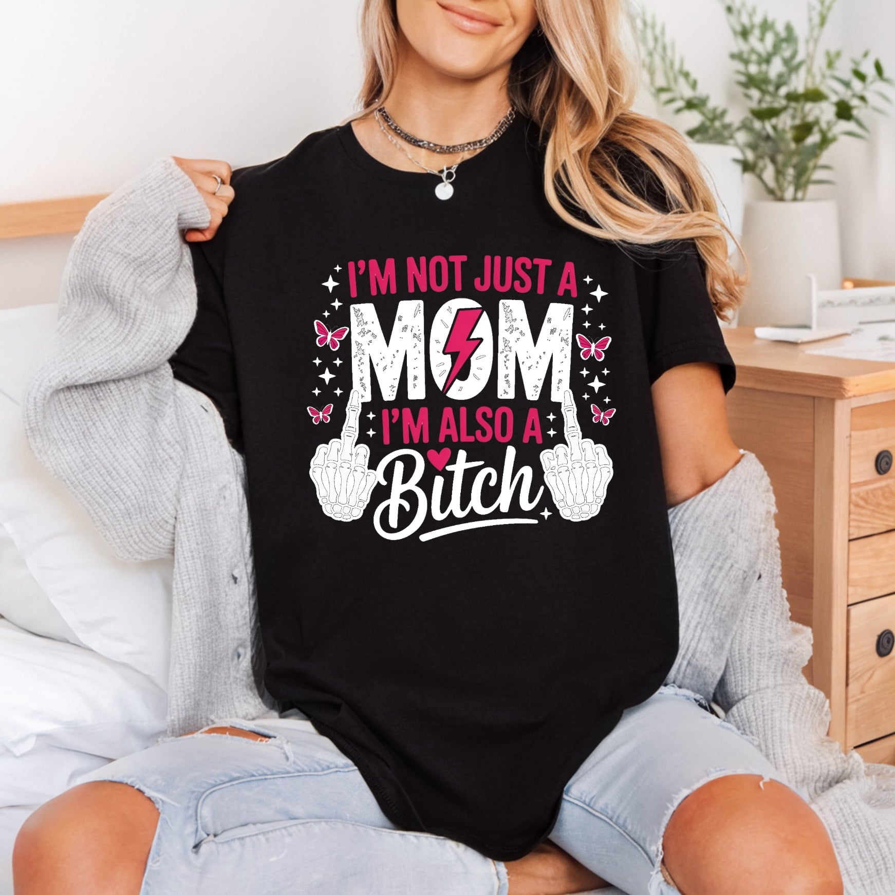 Not Just Mom Sassy Mom Funny Ready to Press DTF Transfer for Dtf