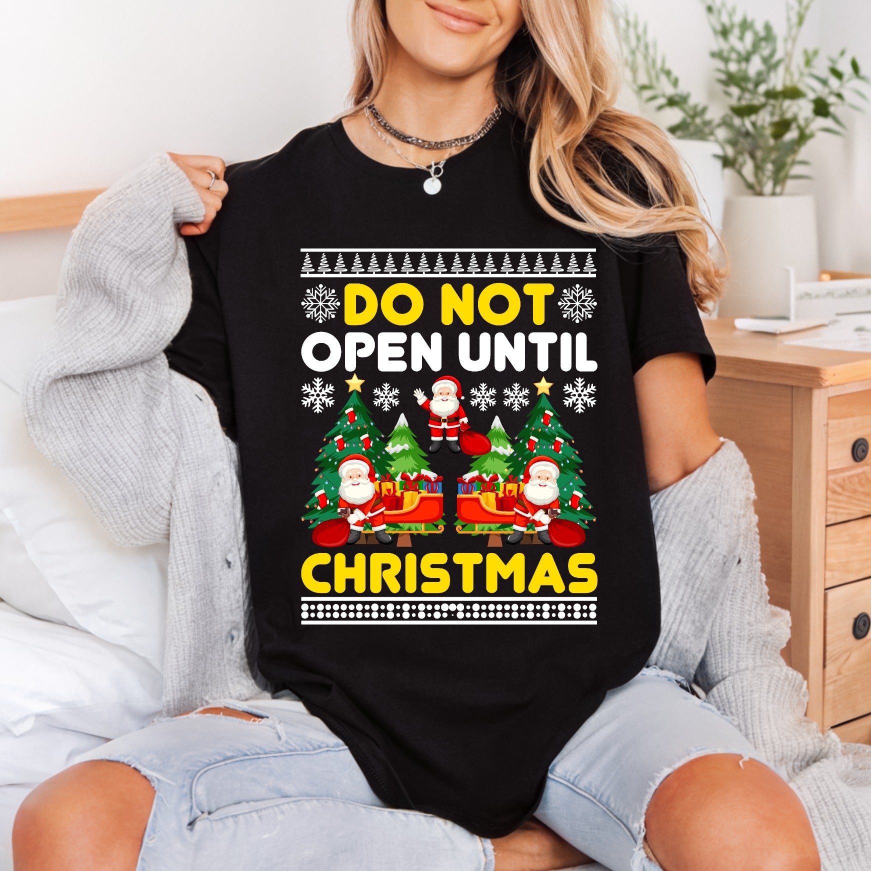Not Open Until Christmas Christmas Funny Ready to Press DTF Transfer for Dtf