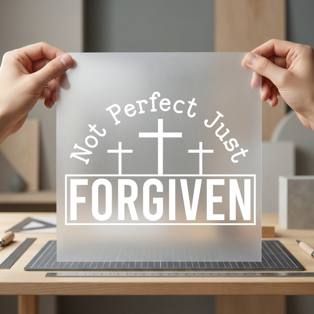 Not Perfect Just Forgiven Christian Faith Ready to Press DTF Transfer for Dtf