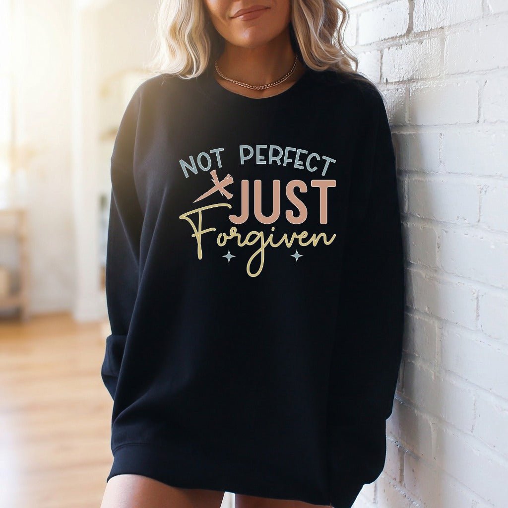 Not Perfect Just Forgiven | Grace & Redemption Sweatshirt - Luckets.com