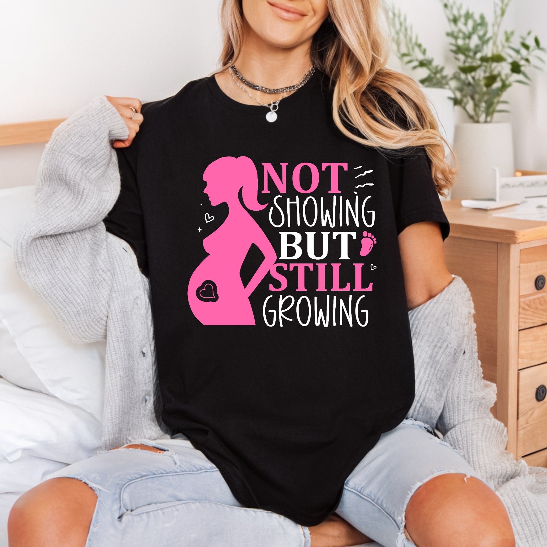 Not Showing But Still Mom Funny Ready to Press DTF Transfer for Dtf