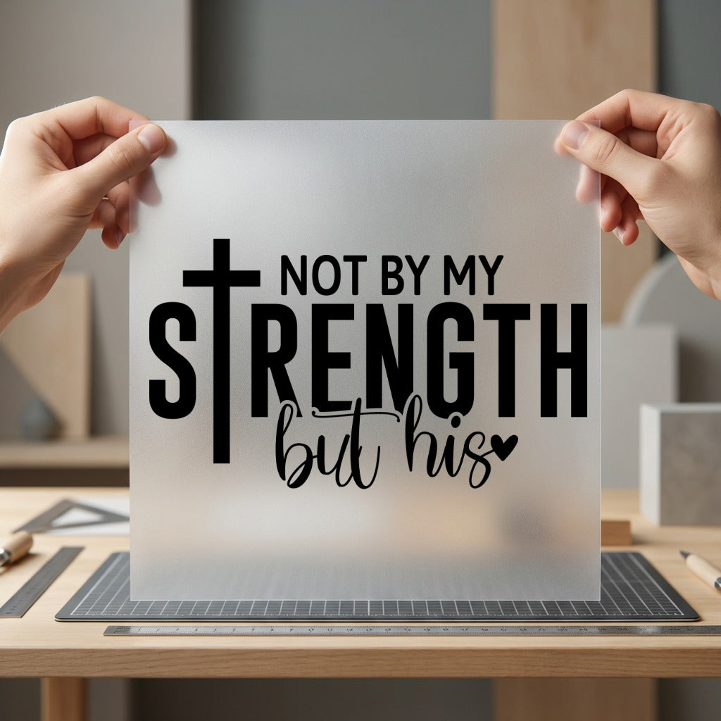 Not Strength But His Christian Faith Ready to Press DTF Transfer for Dtf