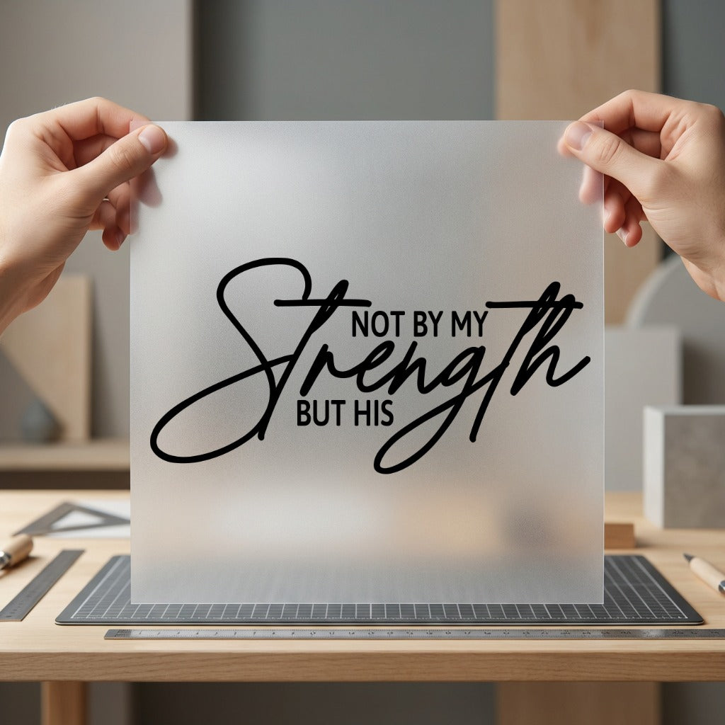 Not Strength But His Christian Faith Ready to Press DTF Transfer for Dtf