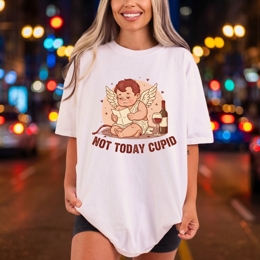 Not Today Cupid Anti-valentine Valentine Funny Ready to Press DTF Transfer for Dtf